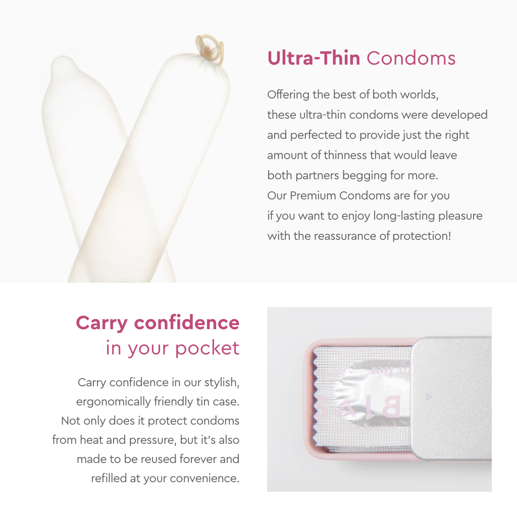 Premium Ultra Thin Condoms (3pcs + Tin)